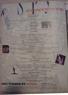 ‘Spy’ Contents page